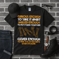Curious Enough To Take It Apart Car Auto Garage Mechanic Tall T-Shirt