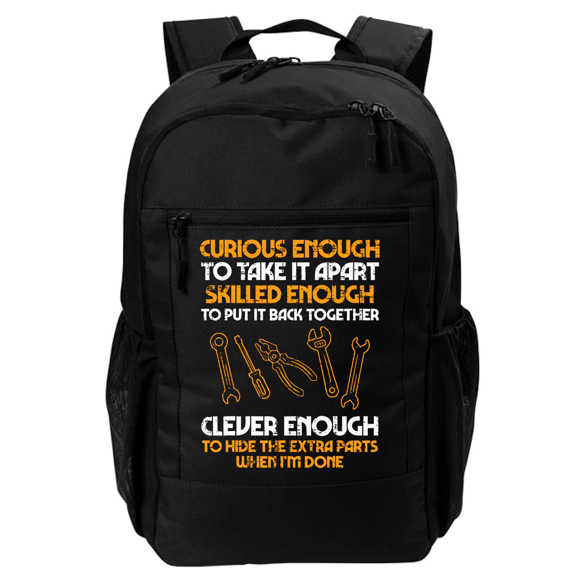 Curious Enough To Take It Apart Car Auto Garage Mechanic Backpack