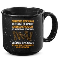 Curious Enough To Take It Apart Car Auto Garage Mechanic 15oz Campfire Ceramic Mug