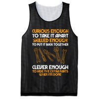 Curious Enough To Take It Apart Car Auto Garage Mechanic Mesh Reversible Basketball Jersey Tank