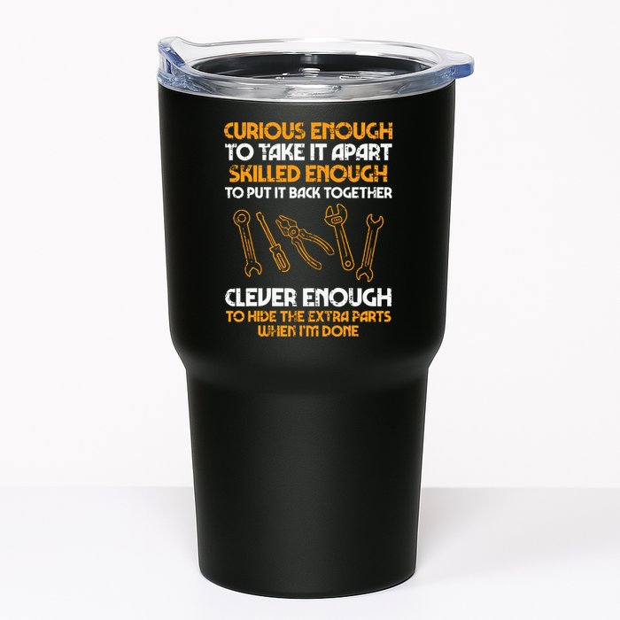 Curious Enough To Take It Apart Car Auto Garage Mechanic Tumbler