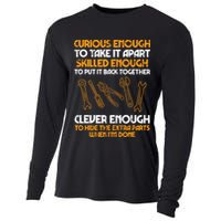 Curious Enough To Take It Apart Car Auto Garage Mechanic Cooling Performance Long Sleeve Crew