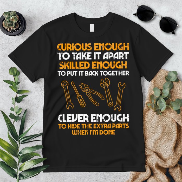 Curious Enough To Take It Apart Car Auto Garage Mechanic Premium T-Shirt