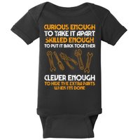 Curious Enough To Take It Apart Car Auto Garage Mechanic Baby Bodysuit