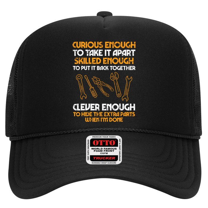 Curious Enough To Take It Apart Car Auto Garage Mechanic Hat