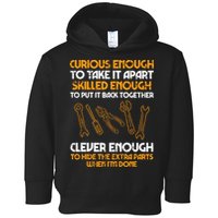 Curious Enough To Take It Apart Car Auto Garage Mechanic Toddler Hoodie