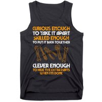Curious Enough To Take It Apart Car Auto Garage Mechanic Tank Top