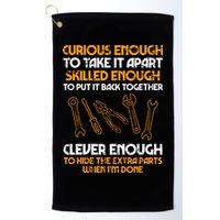 Curious Enough To Take It Apart Car Auto Garage Mechanic Golf Towel