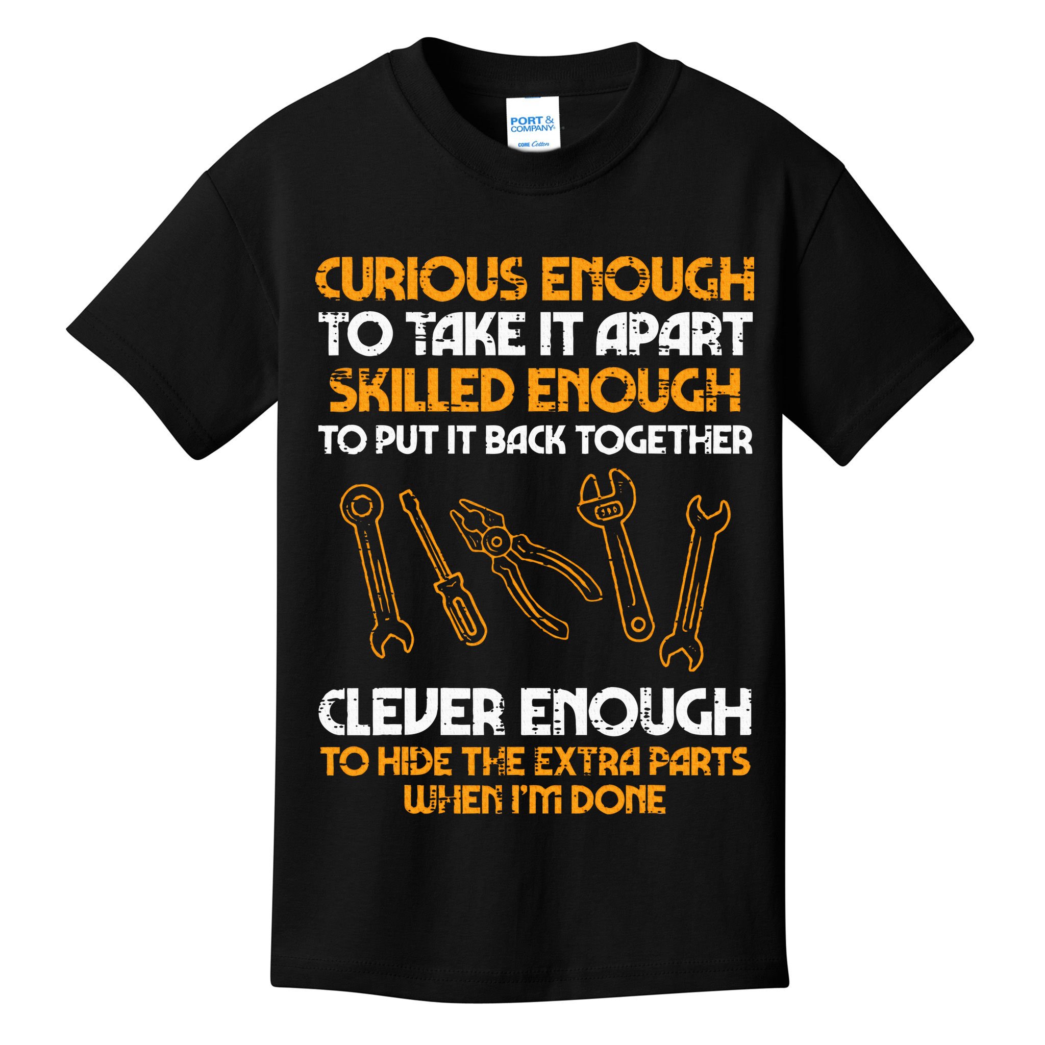 Curious Enough To Take It Apart Car Auto Garage Mechanic Kids T-Shirt