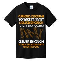 Curious Enough To Take It Apart Car Auto Garage Mechanic Kids T-Shirt