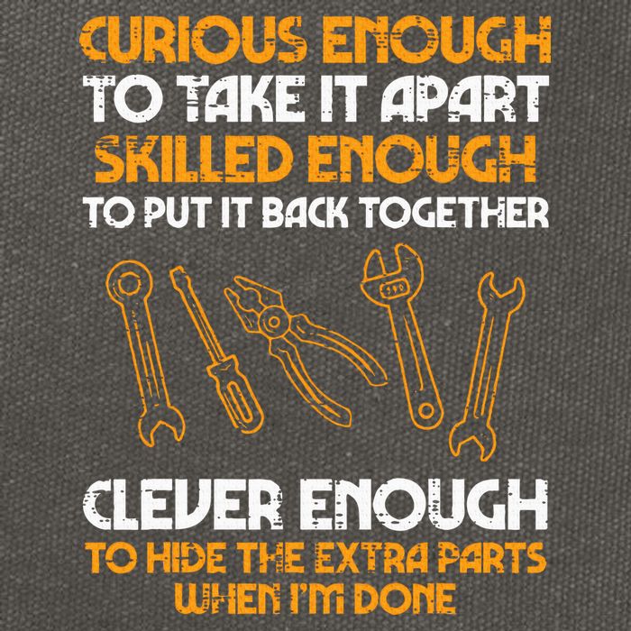 Curious Enough To Take It Apart Car Auto Garage Mechanic Cotton Canvas Backpack