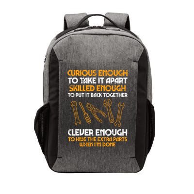 Curious Enough To Take It Apart Car Auto Garage Mechanic Vector Backpack