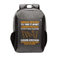 Curious Enough To Take It Apart Car Auto Garage Mechanic Vector Backpack