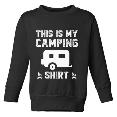Camping equipment tent chair gift idea Toddler Sweatshirt
