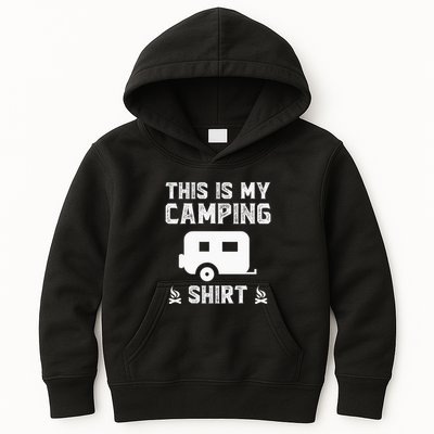 Camping equipment tent chair gift idea Kids Hoodie