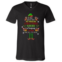 Cute Elf The Best Way To Spread Christmas Cheer Singing Loud V-Neck T-Shirt