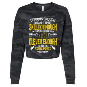 Curious Enough To Take It Apart Cropped Pullover Crew