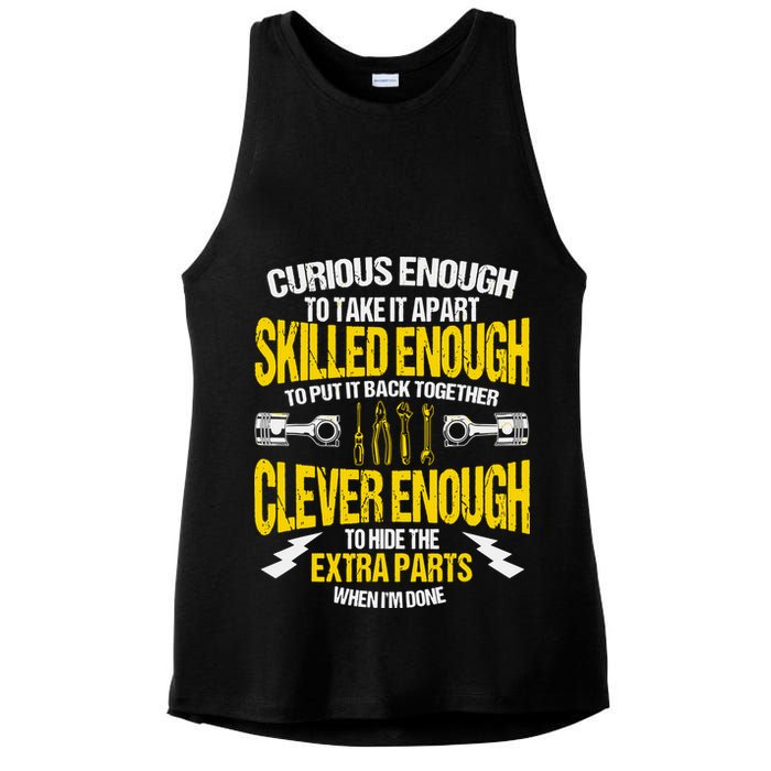 Curious Enough To Take It Apart Ladies PosiCharge Tri-Blend Wicking Tank