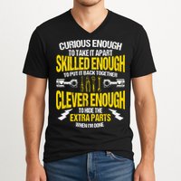 Curious Enough To Take It Apart V-Neck T-Shirt