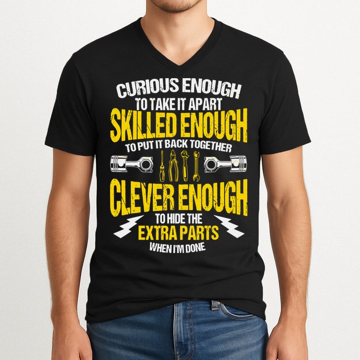 Curious Enough To Take It Apart V-Neck T-Shirt