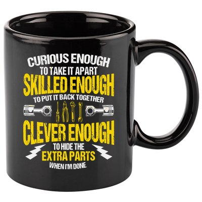 Curious Enough To Take It Apart 11oz C Handle Ceramic Mug