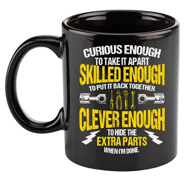 Curious Enough To Take It Apart 11oz C Handle Ceramic Mug