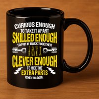 Curious Enough To Take It Apart 11oz C Handle Ceramic Mug