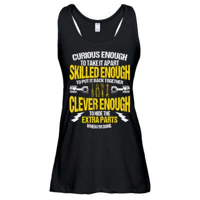 Curious Enough To Take It Apart Ladies Essential Flowy Tank
