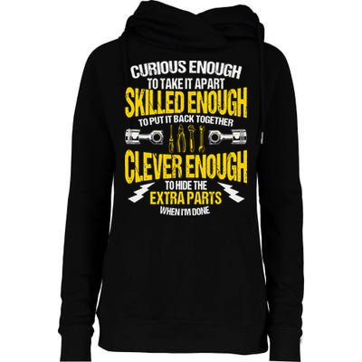 Curious Enough To Take It Apart Womens Funnel Neck Pullover Hood