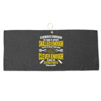 Curious Enough To Take It Apart Large Microfiber Waffle Golf Towel