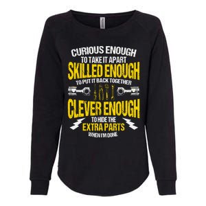 Curious Enough To Take It Apart Womens California Wash Sweatshirt