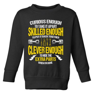 Curious Enough To Take It Apart Toddler Sweatshirt