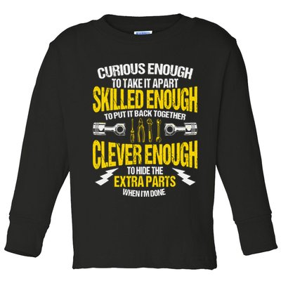 Curious Enough To Take It Apart Toddler Long Sleeve Shirt
