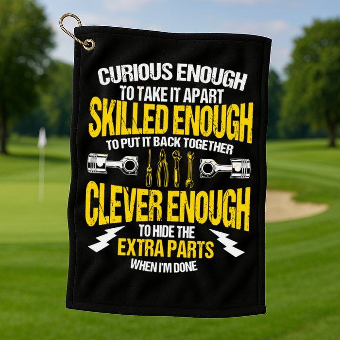 Curious Enough To Take It Apart Golf Towel