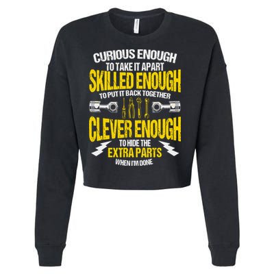 Curious Enough To Take It Apart Cropped Pullover Crew