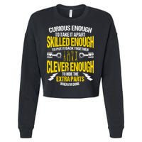 Curious Enough To Take It Apart Cropped Pullover Crew