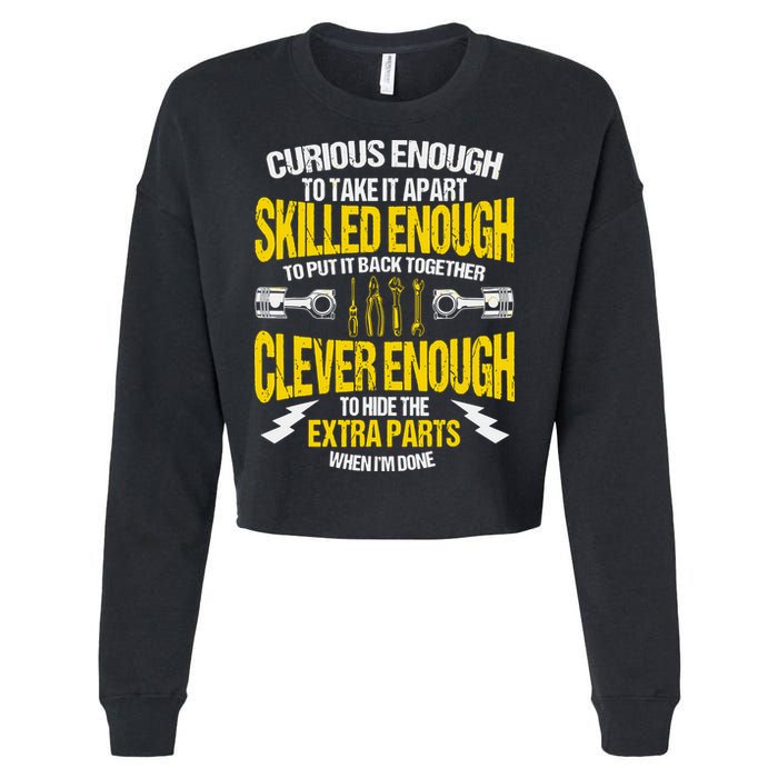 Curious Enough To Take It Apart Cropped Pullover Crew