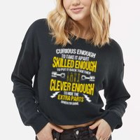 Curious Enough To Take It Apart Cropped Pullover Crew