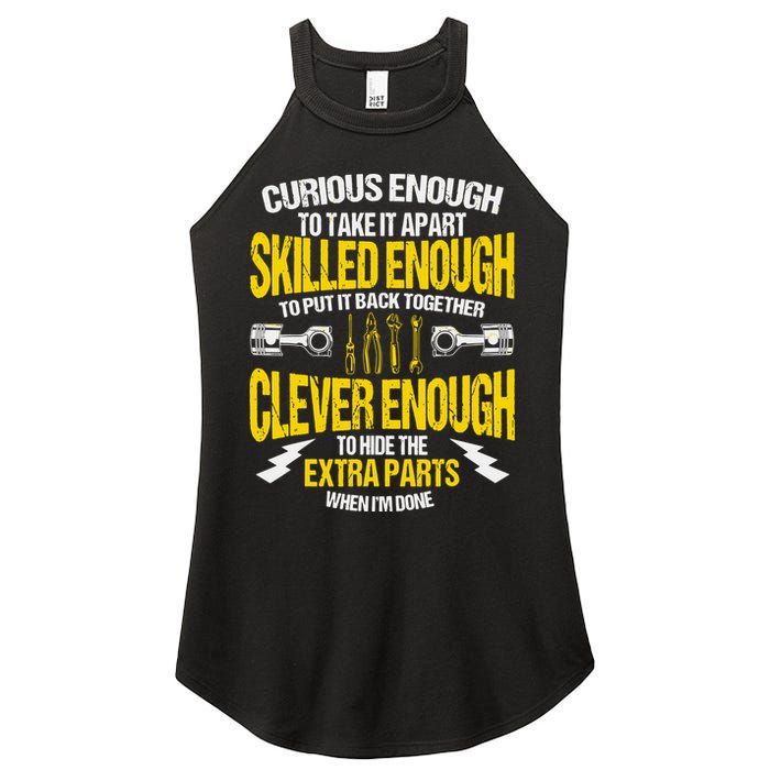 Curious Enough To Take It Apart Women's Perfect Tri Rocker Tank