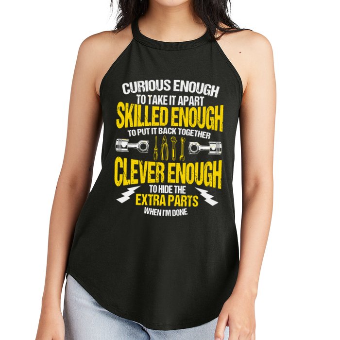 Curious Enough To Take It Apart Women's Perfect Tri Rocker Tank