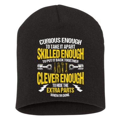 Curious Enough To Take It Apart Short Acrylic Beanie