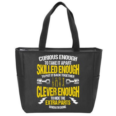 Curious Enough To Take It Apart Zip Tote Bag