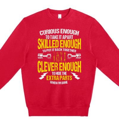 Curious Enough To Take It Apart Premium Crewneck Sweatshirt