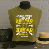 Curious Enough To Take It Apart Garment-Dyed Women's Muscle Tee