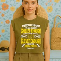 Curious Enough To Take It Apart Garment-Dyed Women's Muscle Tee