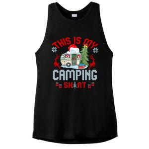 Christmas Eve This Is My Camping Gift Ladies PosiCharge Tri-Blend Wicking Tank