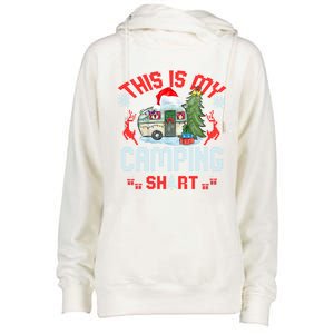 Christmas Eve This Is My Camping Gift Womens Funnel Neck Pullover Hood