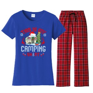 Christmas Eve This Is My Camping Gift Women's Flannel Pajama Set