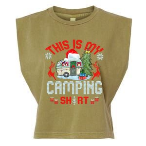 Christmas Eve This Is My Camping Gift Garment-Dyed Women's Muscle Tee