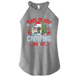 Christmas Eve This Is My Camping Gift Women's Perfect Tri Rocker Tank